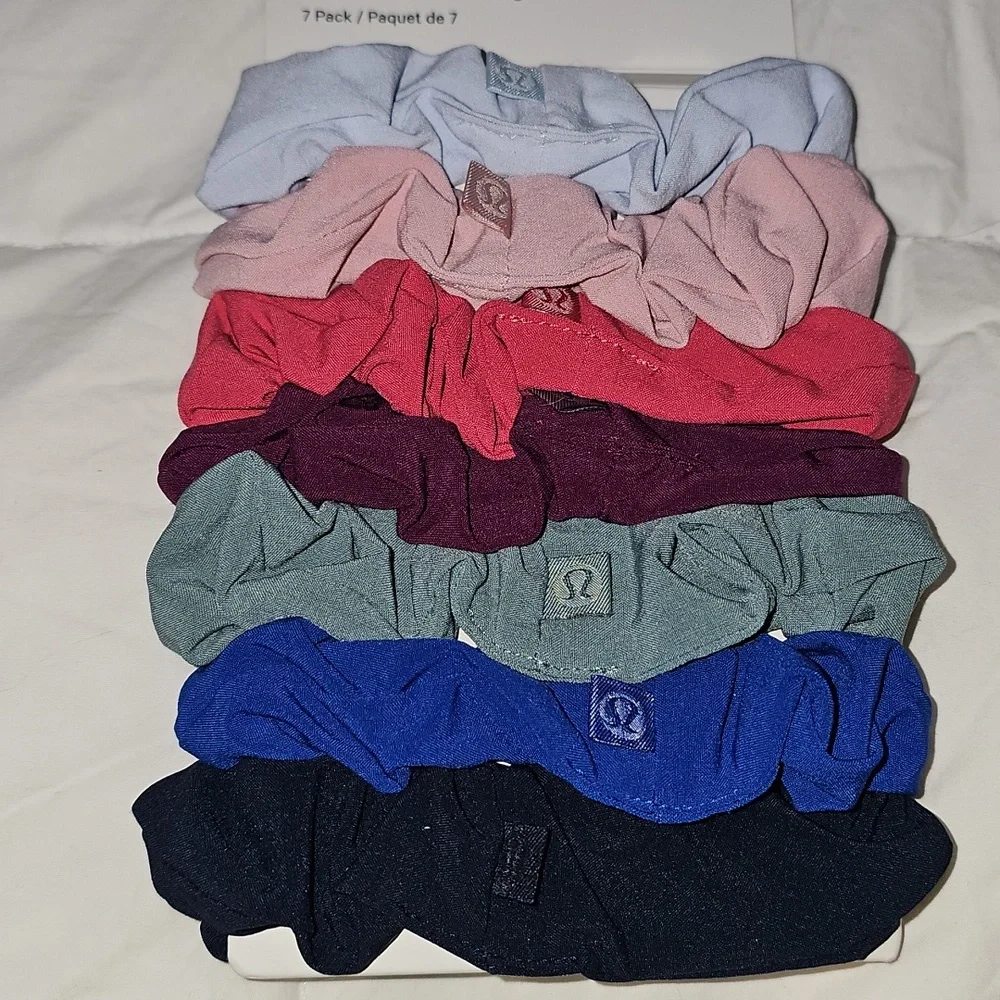 Lululemon Uplifting Scrunchies 7 Pack!! Nwts, CRCP/C8S8/6CTN!!